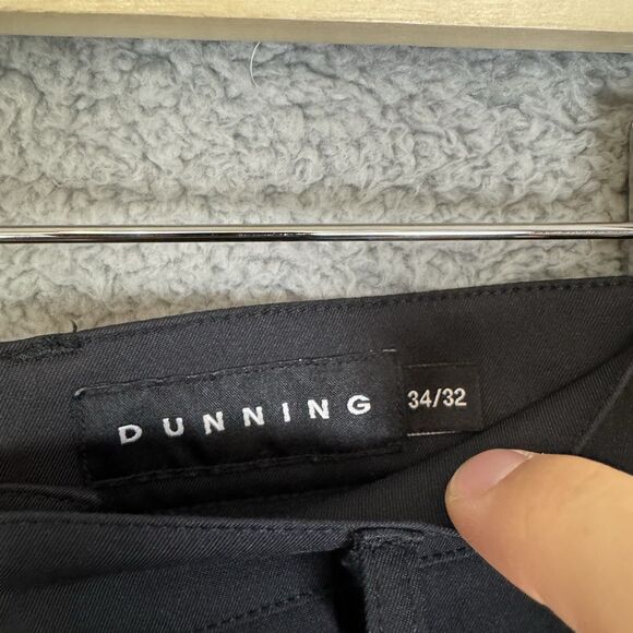 S Dunning Golf Pants Mens 34x31 Black Performance Flat Front Stretch Activewear - Picture 3 of 11